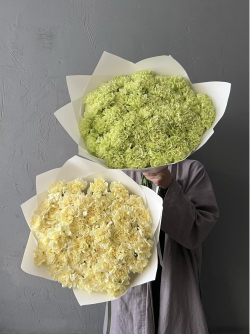 Монобукет из гвоздик (цвет на выбор)