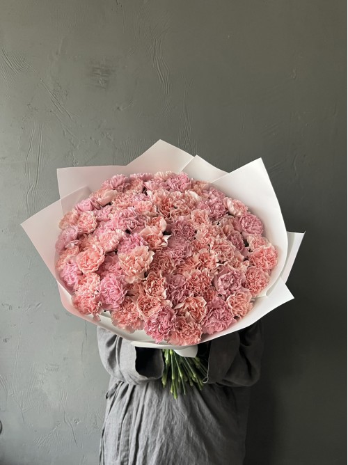 Букет розовых диантусов (микс оттенков)