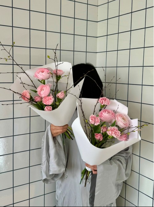 Букет-комплимент в розовом оттенке