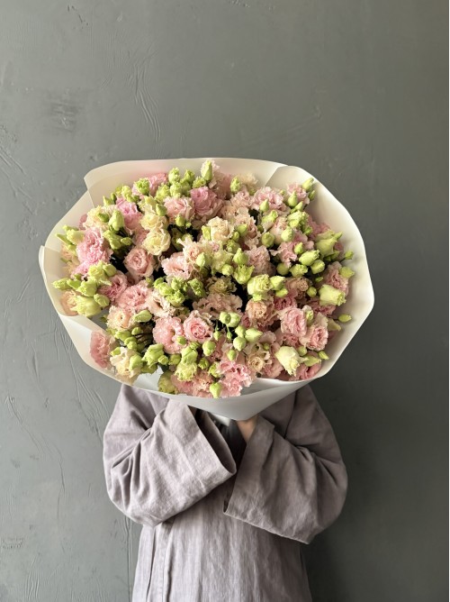 Букет розовой эустомы