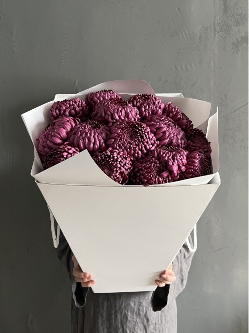 Букет винных хризантем (15 шт.)