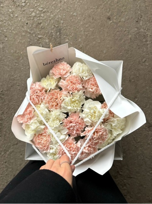 Нежный букет из 25 диантусов