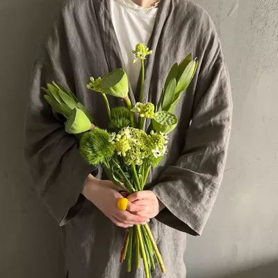 Букет невесты №8 В зеленом цвете