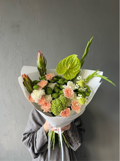 Зеленый букет «бережно»