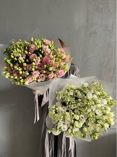 Монобукет из эустомы (розовый или белый)