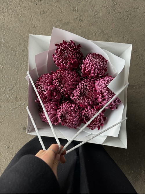 Букет винных хризантем (9 шт.)